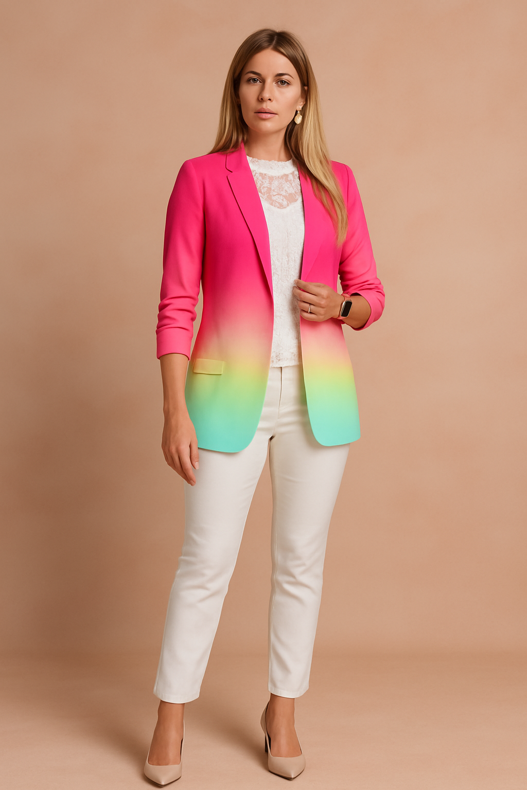 Jovie | Elegante damesjas met sjaalkraag 7