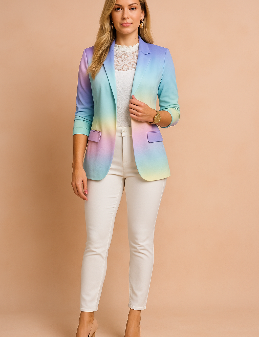 Jovie | Elegante damesjas met sjaalkraag 8