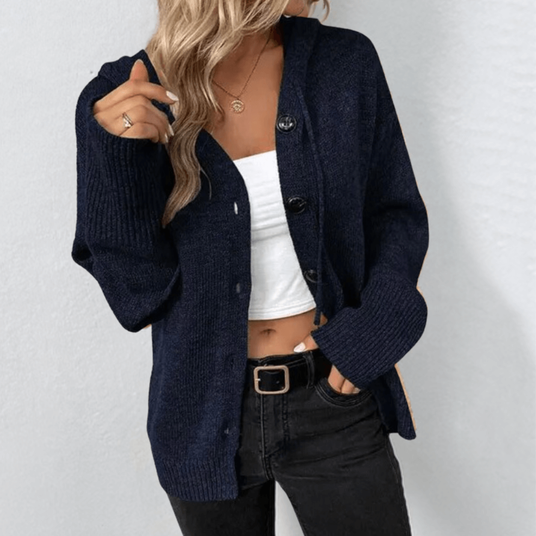 Julie | Gebreid warm damesvest | Knoopsluiting 4