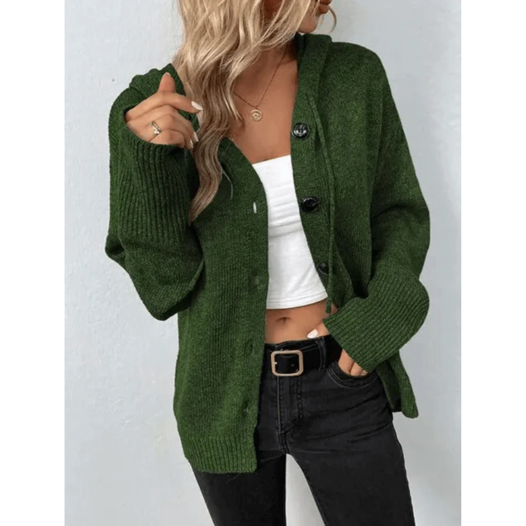 Julie | Gebreid warm damesvest | Knoopsluiting 6