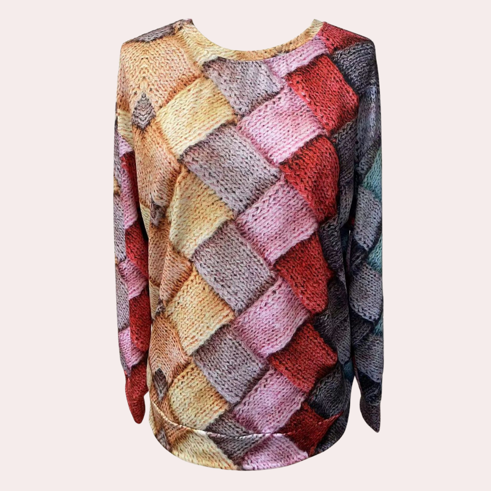 Kleurrijke gebreide trui voor dames | Casual 4