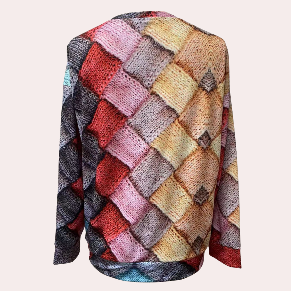Kleurrijke gebreide trui voor dames | Casual 5