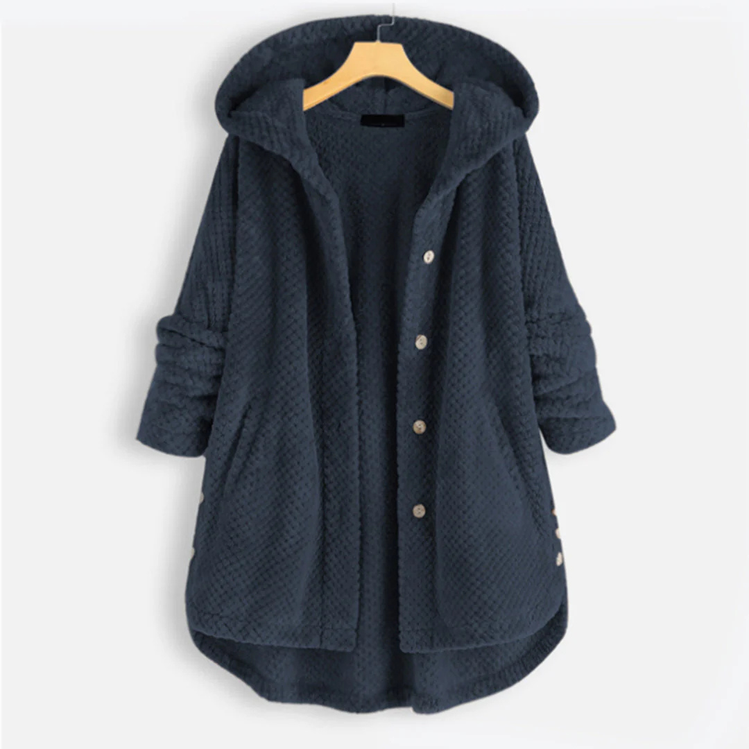 Knoopjack met capuchon voor dames | Warm 0