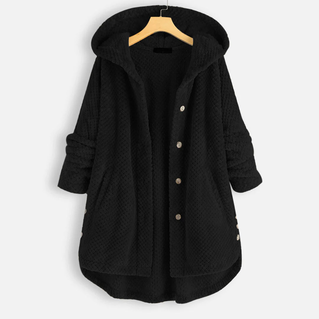 Knoopjack met capuchon voor dames | Warm 1