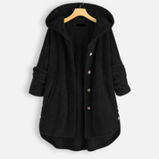Knoopjack met capuchon voor dames | Warm 1