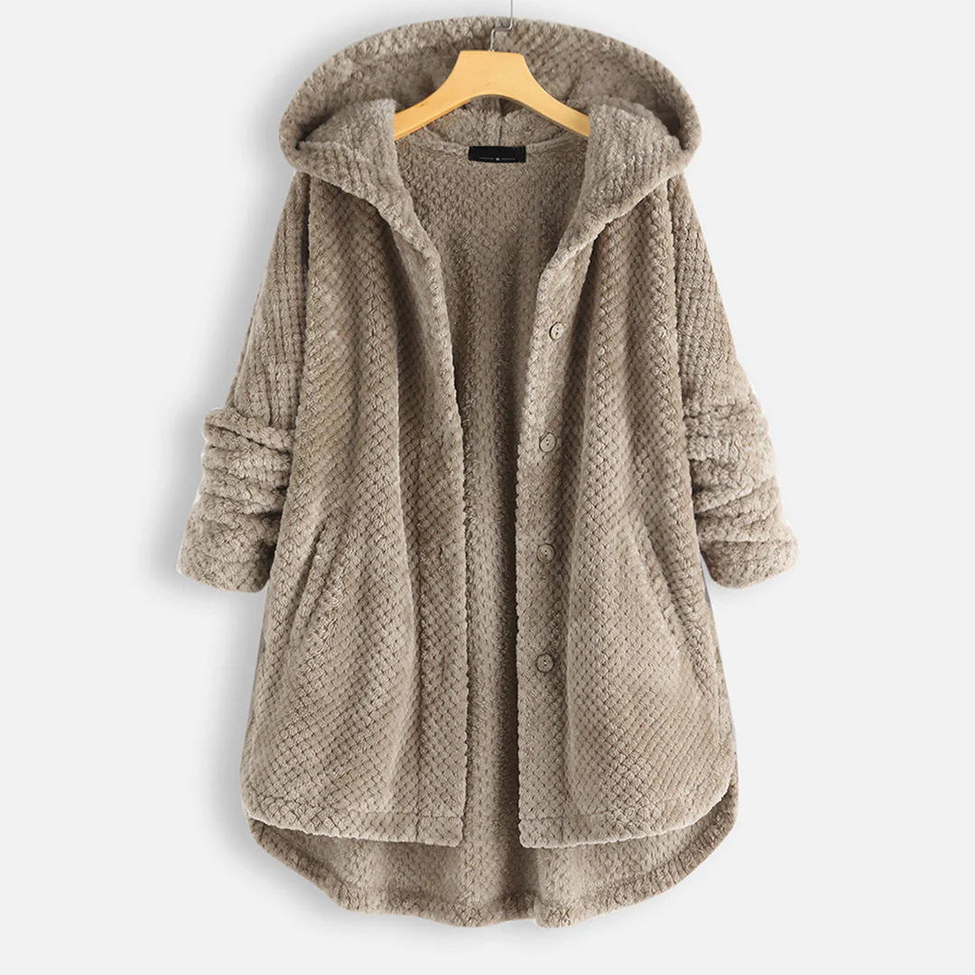 Knoopjack met capuchon voor dames | Warm 2