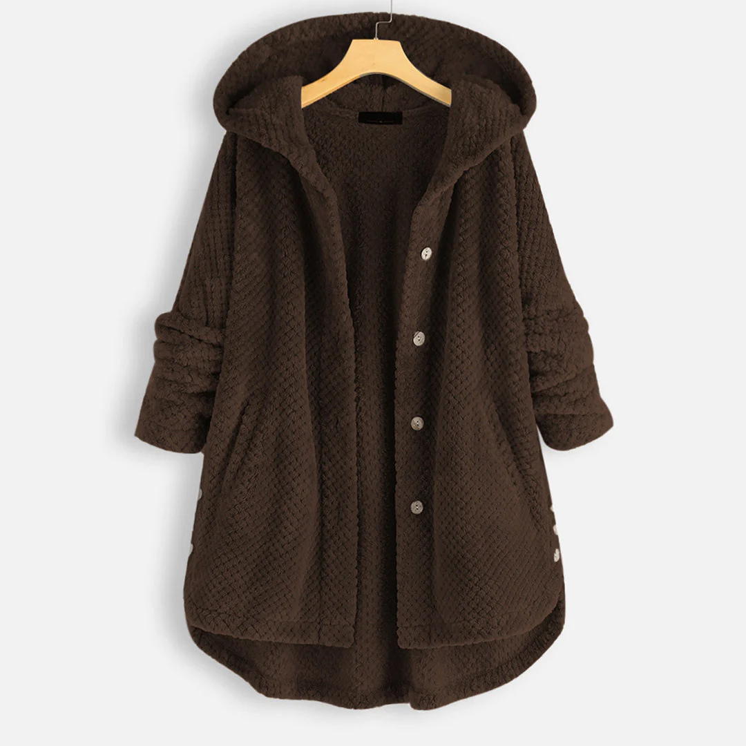 Knoopjack met capuchon voor dames | Warm 3
