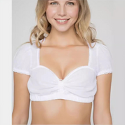 Kort Oktoberfest crop top met pofmouwen en sweetheart halslijn 3