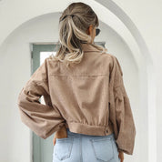 Kort corduroy jasje voor dames | Casual 5