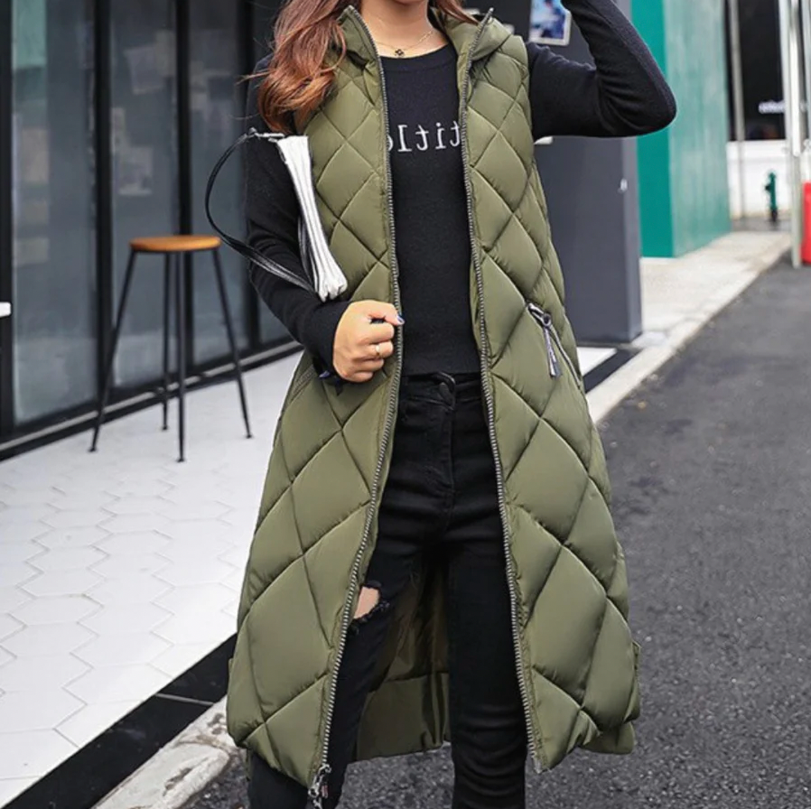 Lang vest met capuchon voor dames | Winter 1