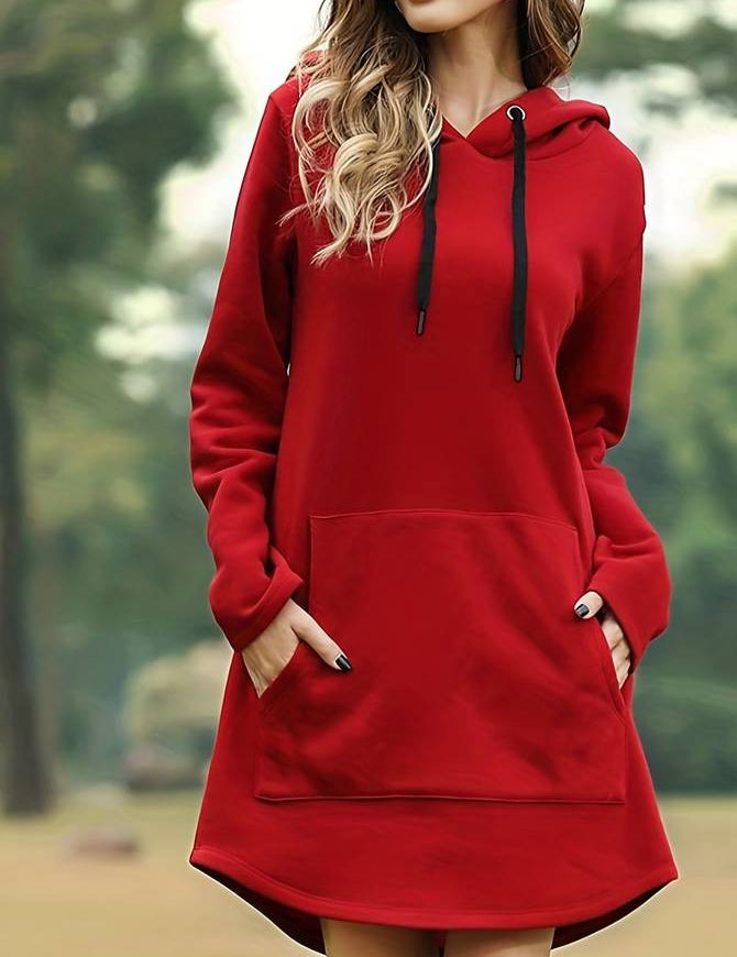 Lange hoodiejurken voor dames | Casual 0