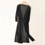 Lichtgewicht lang vest voor dames | Open voorkant 3