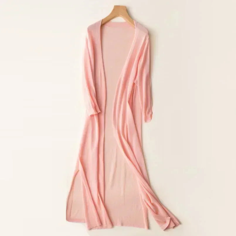 Lichtgewicht lang vest voor dames | Open voorkant 4