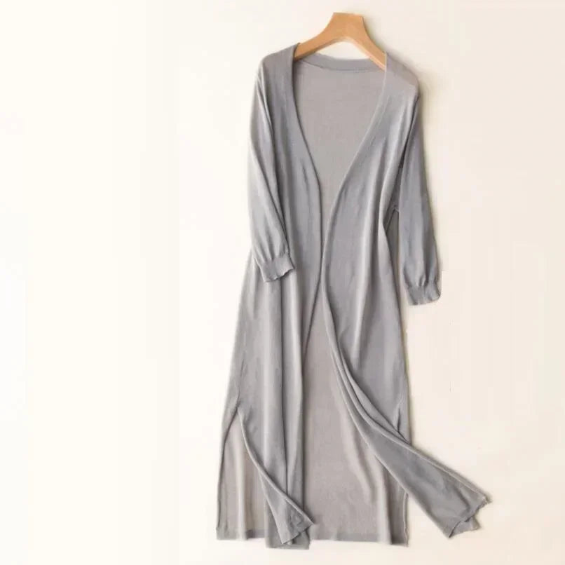 Lichtgewicht lang vest voor dames | Open voorkant 5