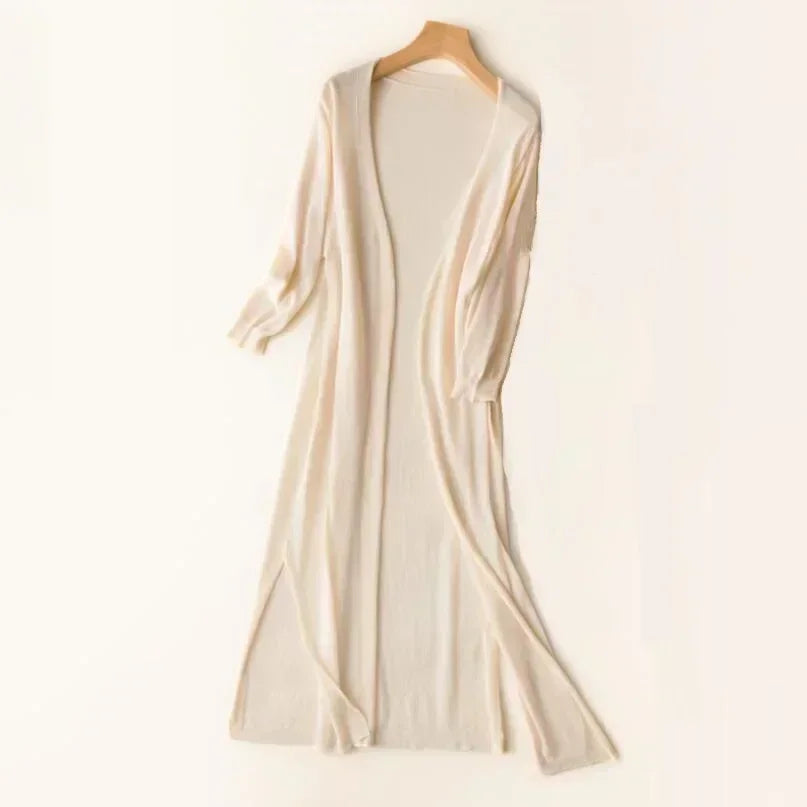 Lichtgewicht lang vest voor dames | Open voorkant 9