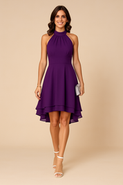 Lilah elegante jurk met een wijd uitlopende bodem 3