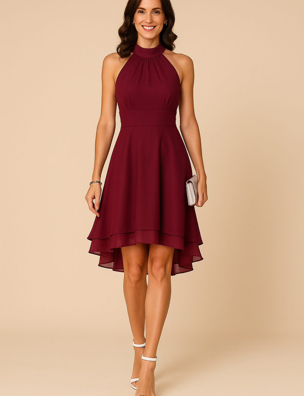 Lilah elegante jurk met een wijd uitlopende bodem 5