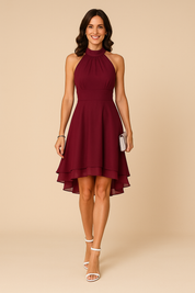 Lilah elegante jurk met een wijd uitlopende bodem 5