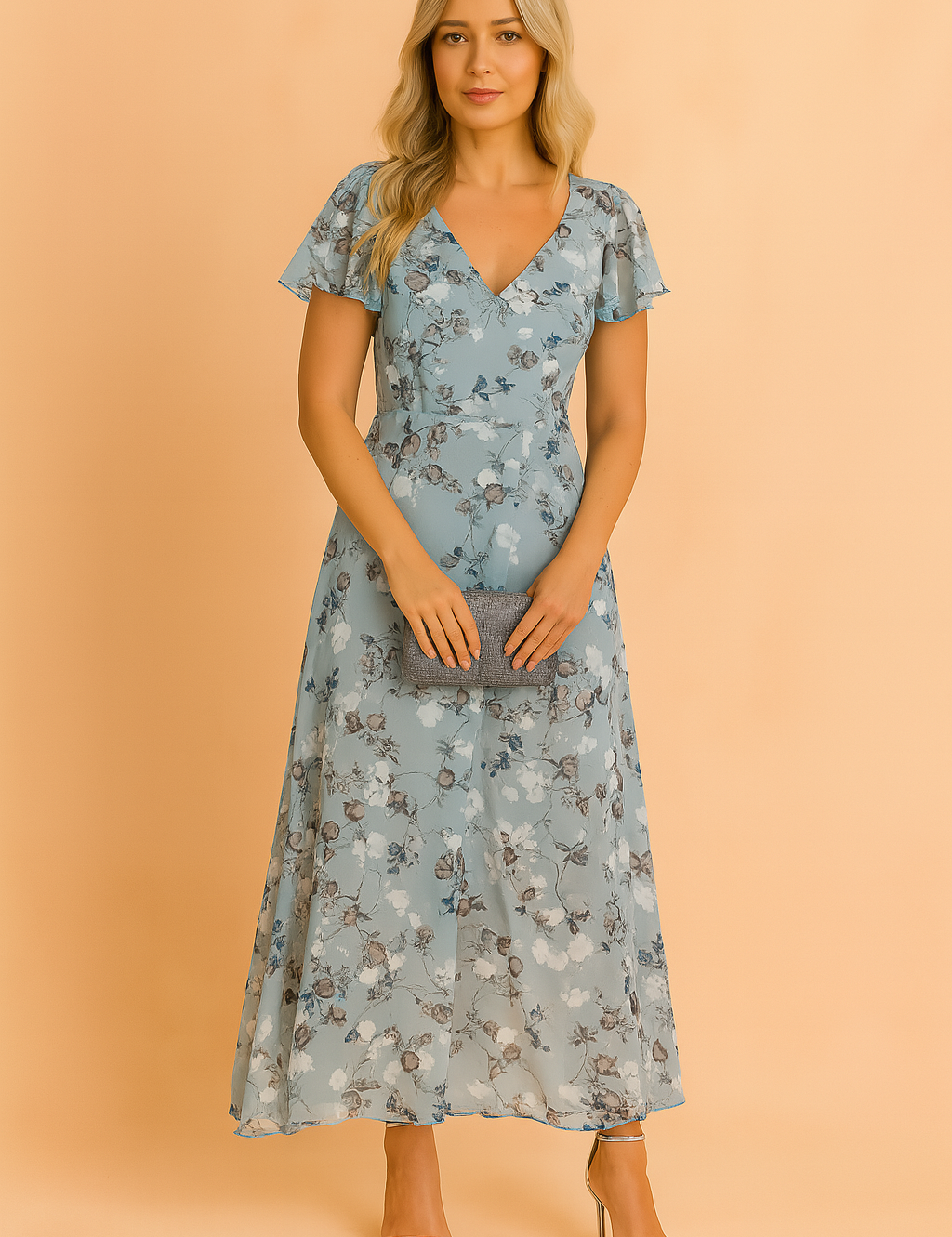 Lilia | Elegante bloemen midi-jurk 3
