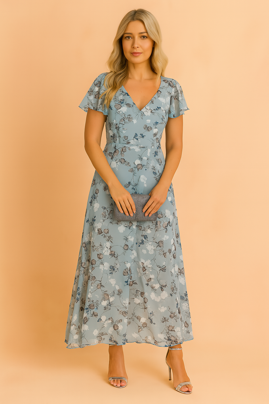 Lilia | Elegante bloemen midi-jurk 3