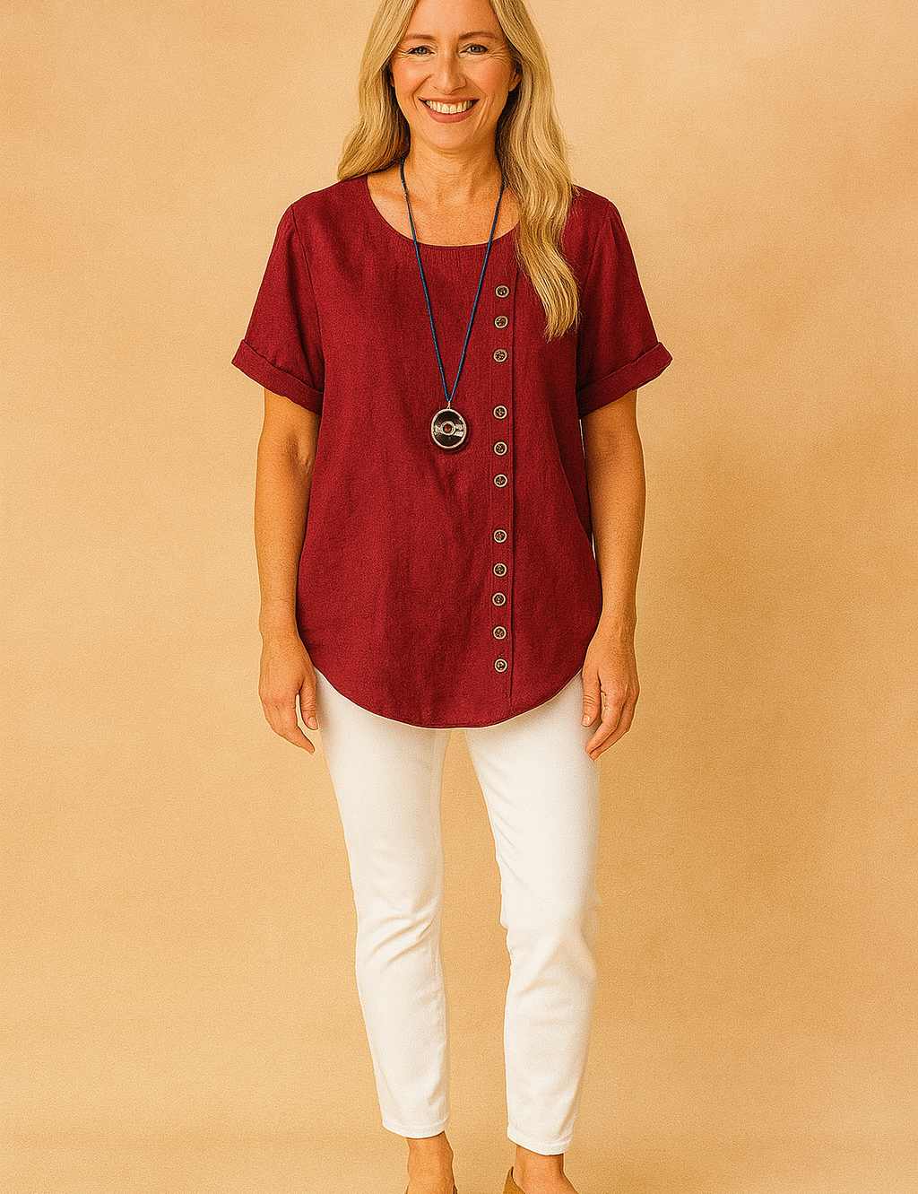 Liva | Asymmetrische blouse met decoratieve sluiting 1