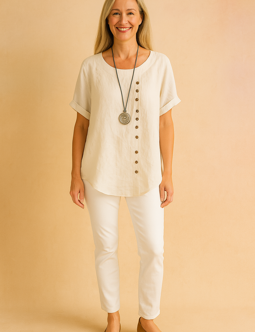 Liva | Asymmetrische blouse met decoratieve sluiting 4