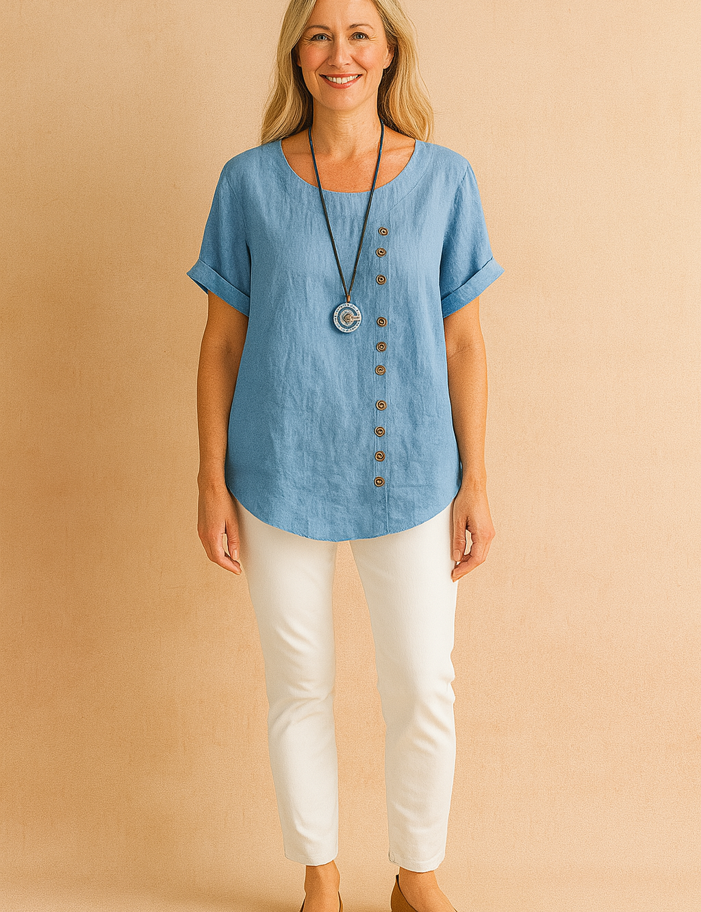 Liva | Asymmetrische blouse met decoratieve sluiting 5