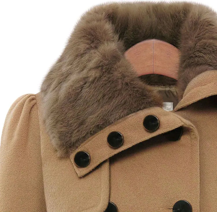 Luxueuze jas met bontrand - Lovista