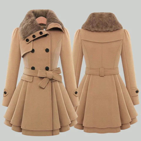 Luxueuze jas met bontrand - Lovista