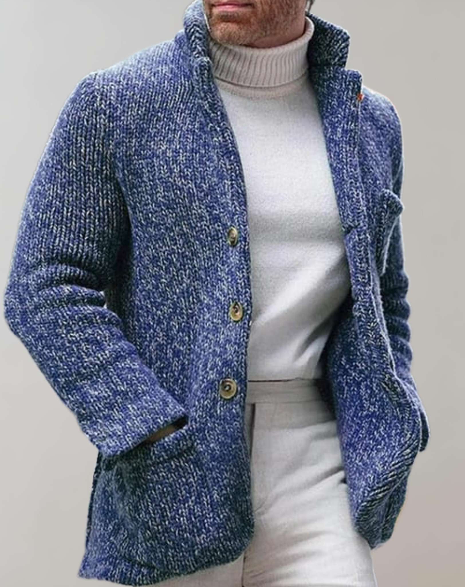 Ethan | Stijlvolle Herensweater met Knopenbreisel