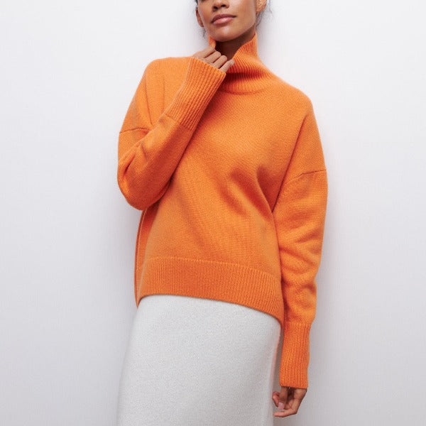Madilyn | Dames Casual Turtleneck Trui | Lang 1