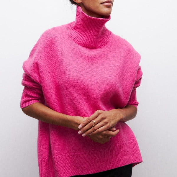 Madilyn | Dames Casual Turtleneck Trui | Lang 3
