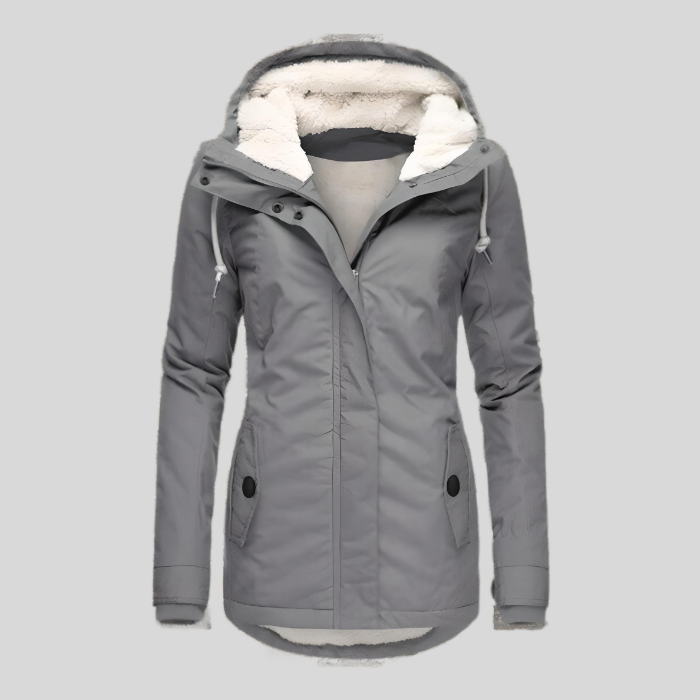 Minthe | Lange Winterjas met luxe voering en capuchon