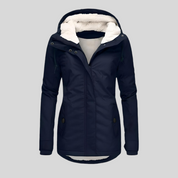 Minthe | Lange Winterjas met luxe voering en capuchon