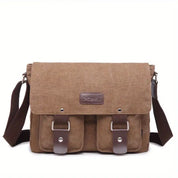 Max | Vintage Canvas Leren Schoudertas voor Mannen