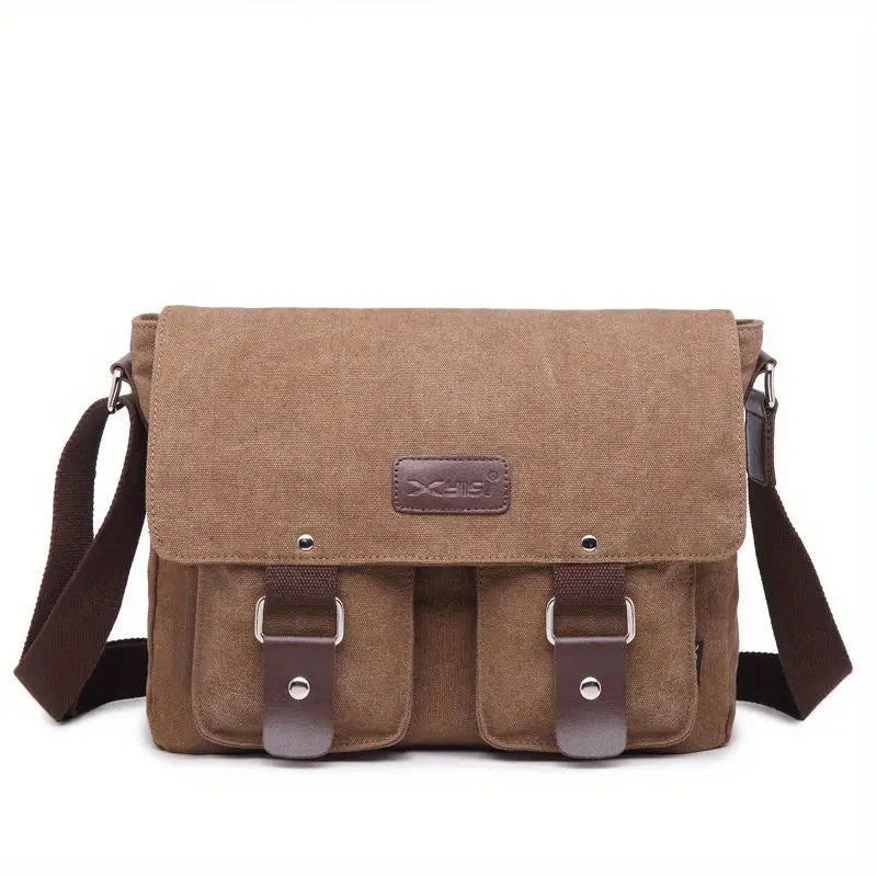 Max | Vintage Canvas Leren Schoudertas voor Mannen