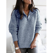 Melina | Gebreide wintertrui voor dames | Ritssluiting 1