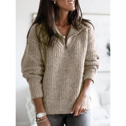 Melina | Gebreide wintertrui voor dames | Ritssluiting 3