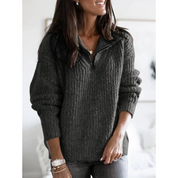 Melina | Gebreide wintertrui voor dames | Ritssluiting 4