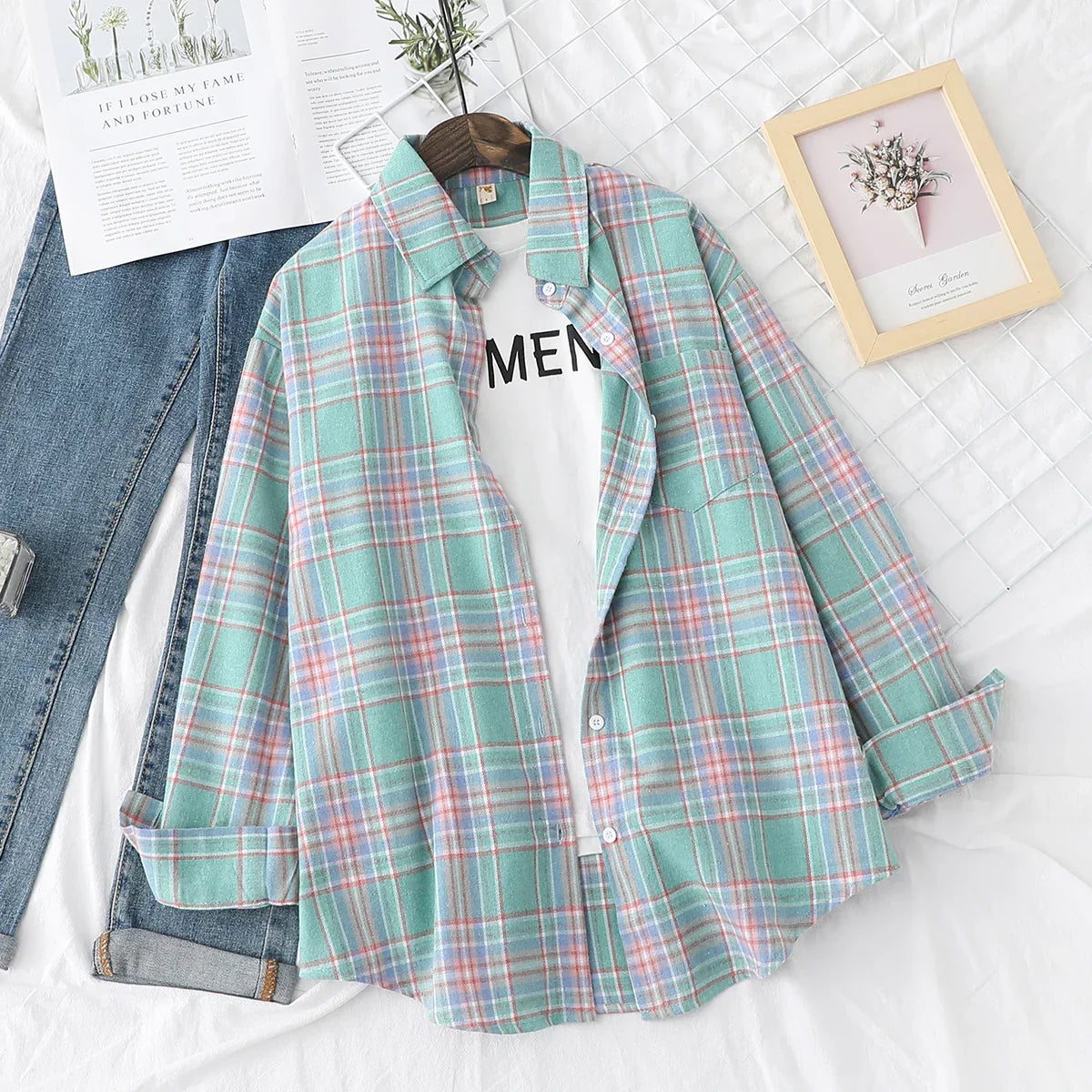Steffy | Casual Geruite Blouse Dames