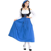 Middeleeuwse Oktoberfestjurk met lijfje en wijde rok voor dameskostuum 4