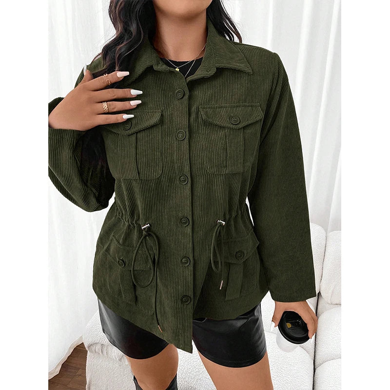 Modieus corduroy damesjack | Met zakken 3