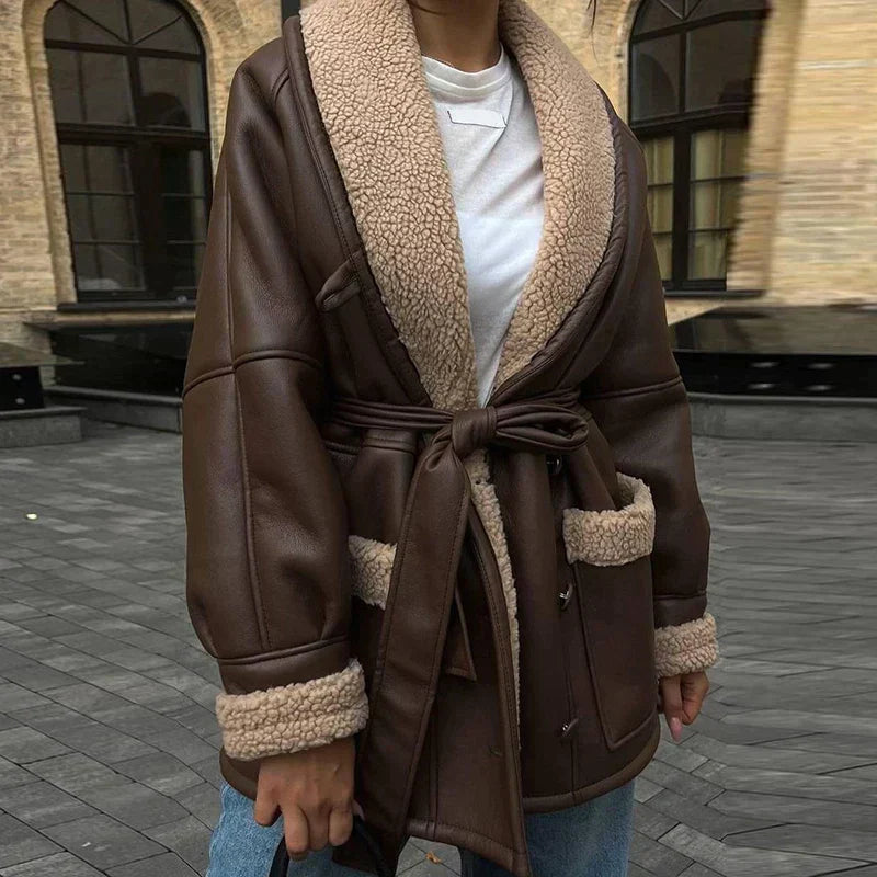 Modieus damesjack met riem | Winter 1