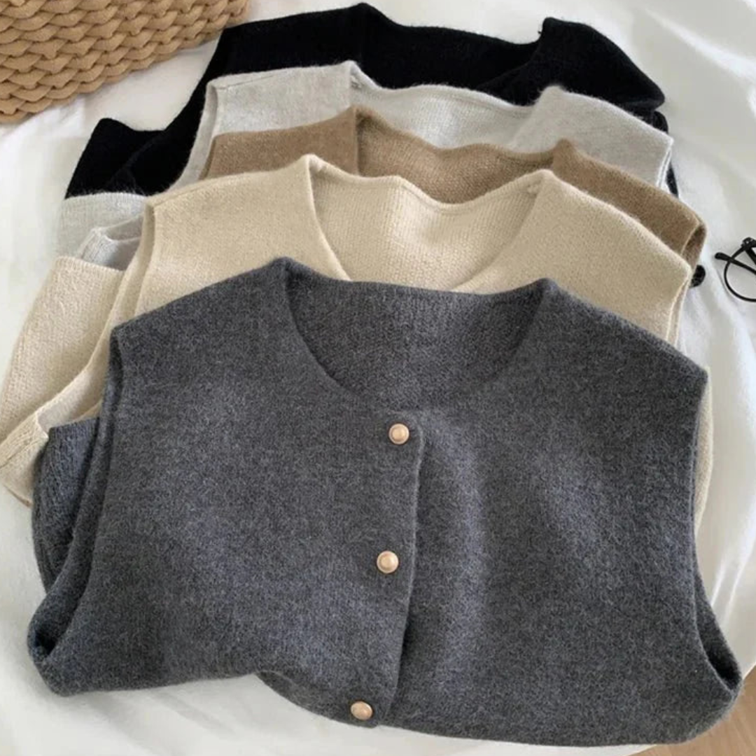 Mouwloos damesvest met knopen | Casual 1