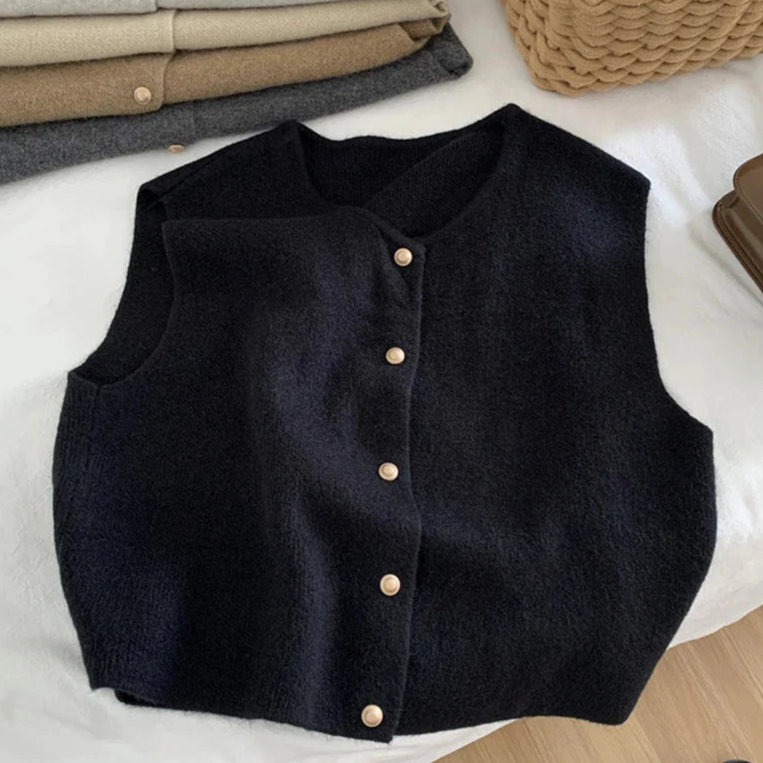 Mouwloos damesvest met knopen | Casual 2
