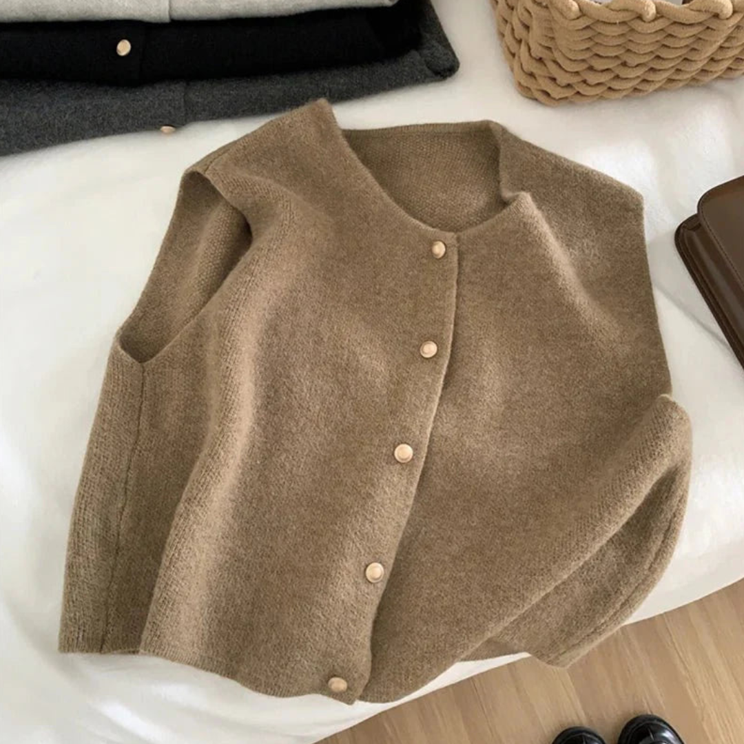Mouwloos damesvest met knopen | Casual 3