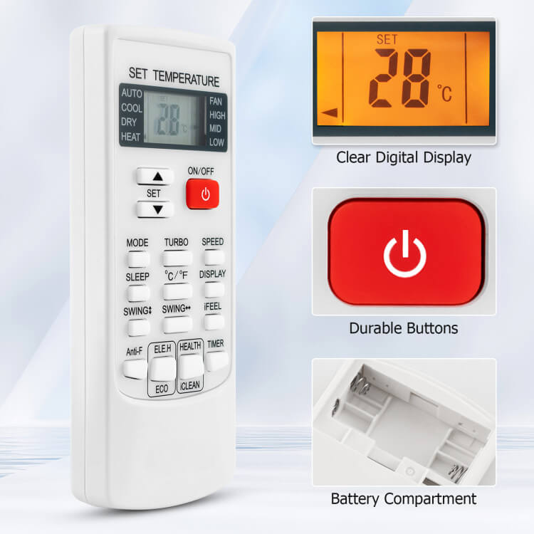 Multi-merk airconditioner afstandsbediening – Universele AC-controller met snelle installatie | Gemakkelijk te vervangen | Voor thuis en op het werk 1