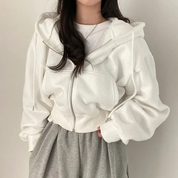 Mylah | Oversized korte jas met capuchon voor dames | Warm 0