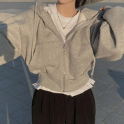 Mylah | Oversized korte jas met capuchon voor dames | Warm 1