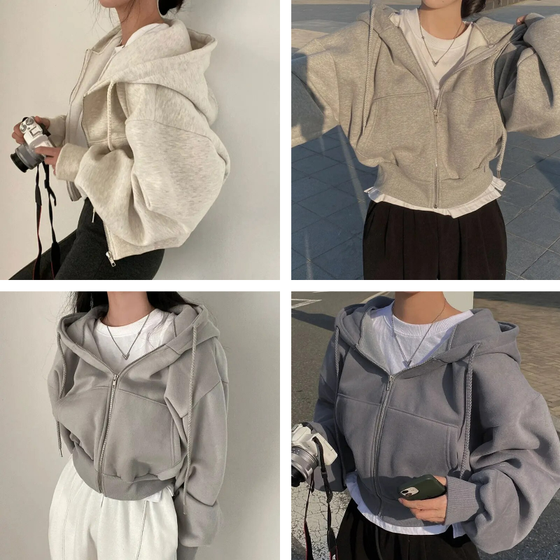 Mylah | Oversized korte jas met capuchon voor dames | Warm 5